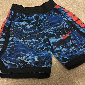 Nike Kids Dynamic Blue and Black Shorts with Red Accents